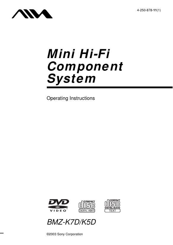 Aiwa BM ZK7D Owners Manual