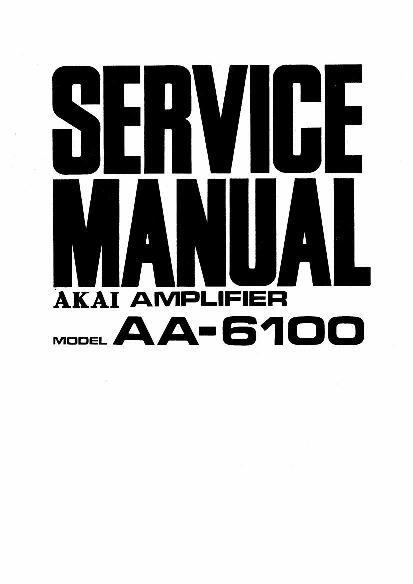Akai AA 6100 Service Manual