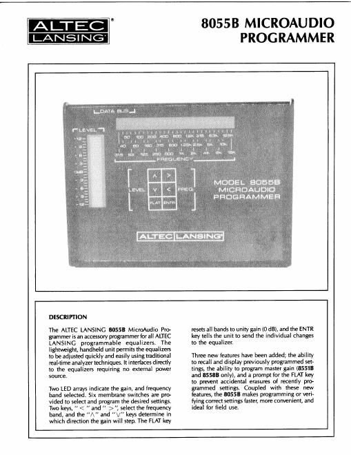 altec 8055b manual