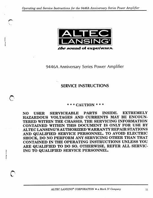 altec 9446a service manual 1