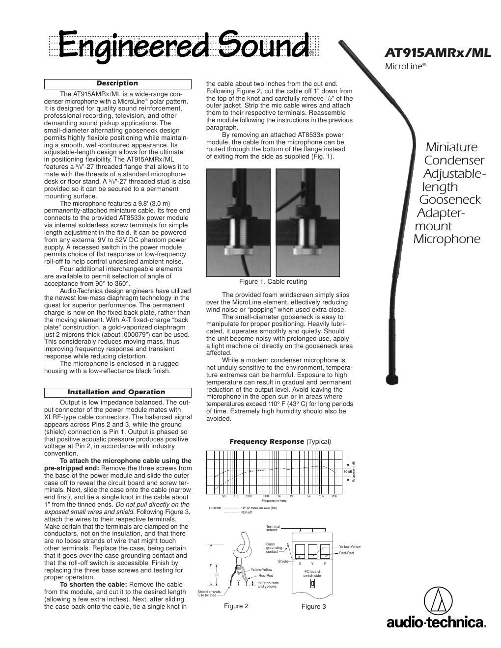 audio technica 915 amr owners manual