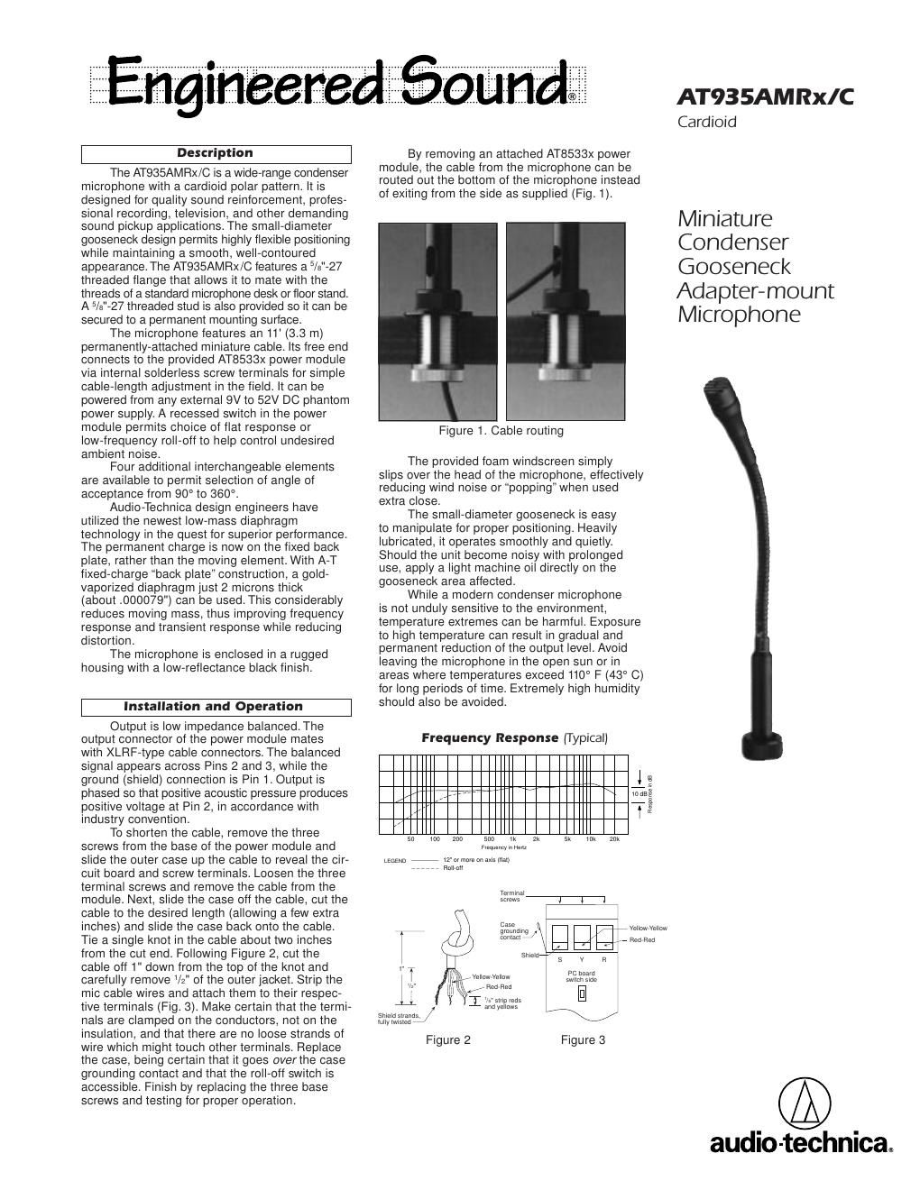 audio technica 935 amr owners manual