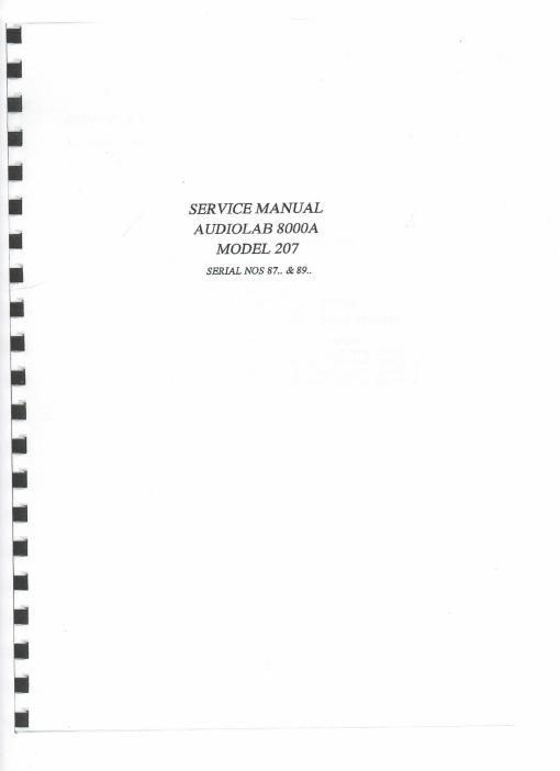 audiolab 8000 a service manual