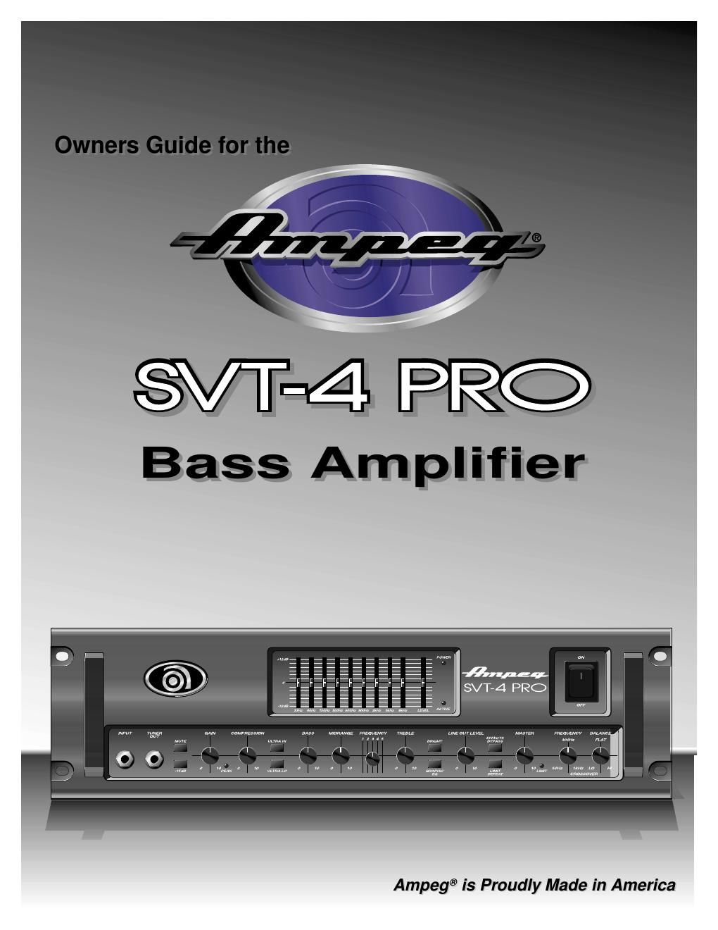 ampeg svt 4 pro users guide