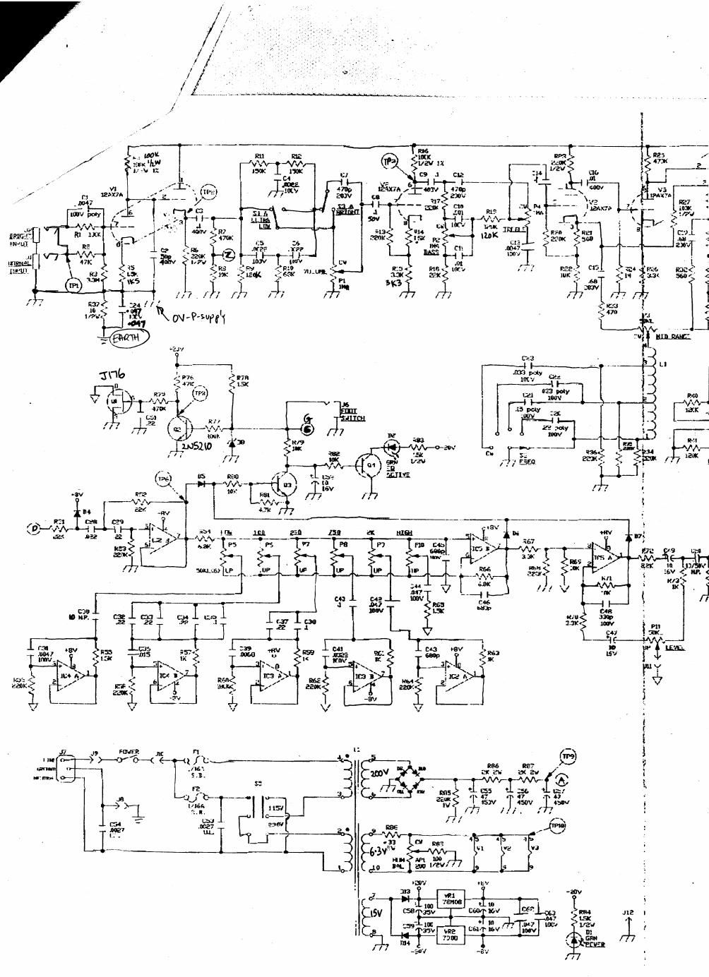 ampeg svt ii p rack mount preamp schematic