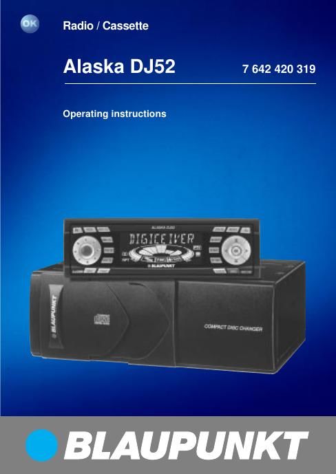 Blaupunkt Alaska DJ 52 Owners Manual