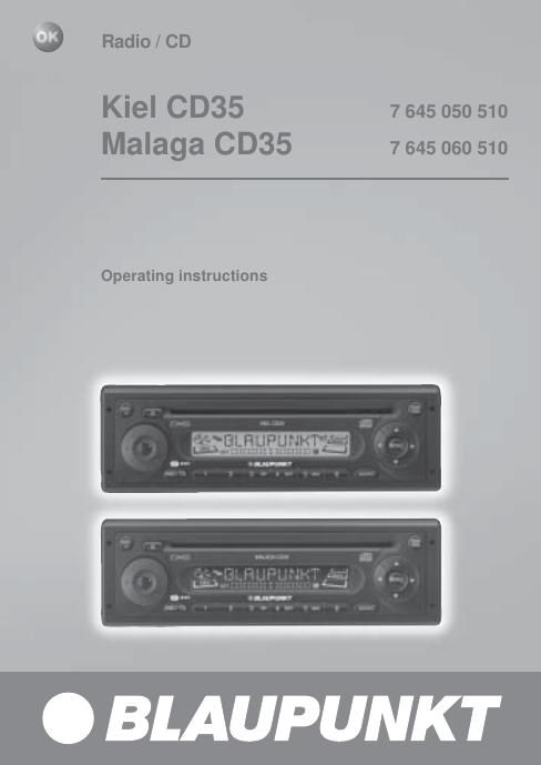 Blaupunkt Kiel CD 35 Owners Manual