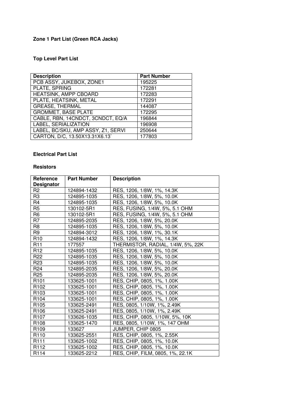 Free Audio Service Manuals - Free download bose zone 1 part list