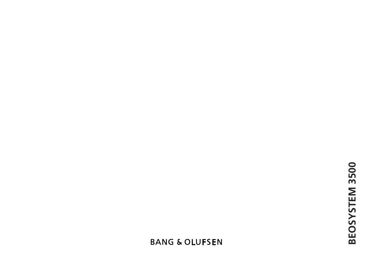 Bang Olufsen Beomaster 3500 Owners Manual 2