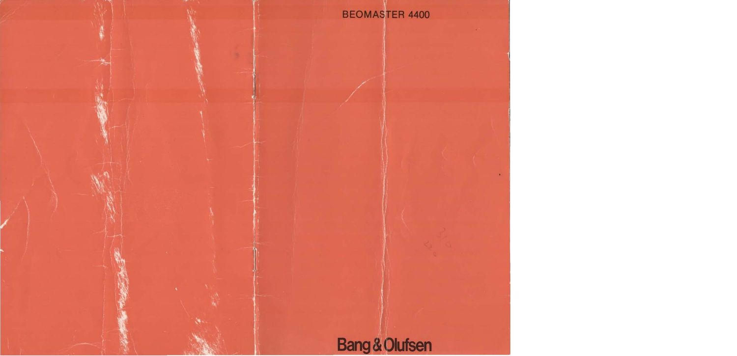 Bang Olufsen Beomaster 4400 Owners Manual 2