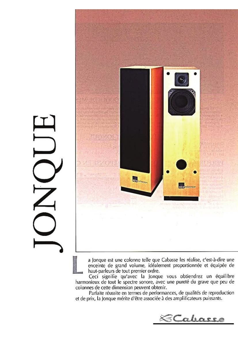 Cabasse Jonque Brochure