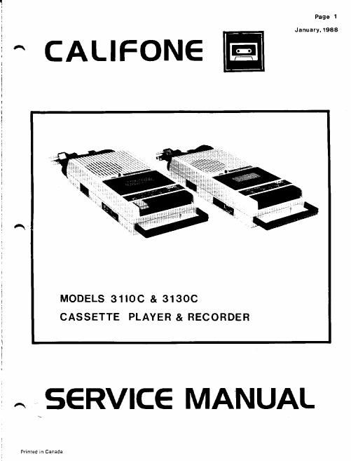 Califone 3110 C 3130C Cassettes