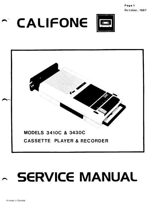 Califone 3410 C 3430C Cassettes