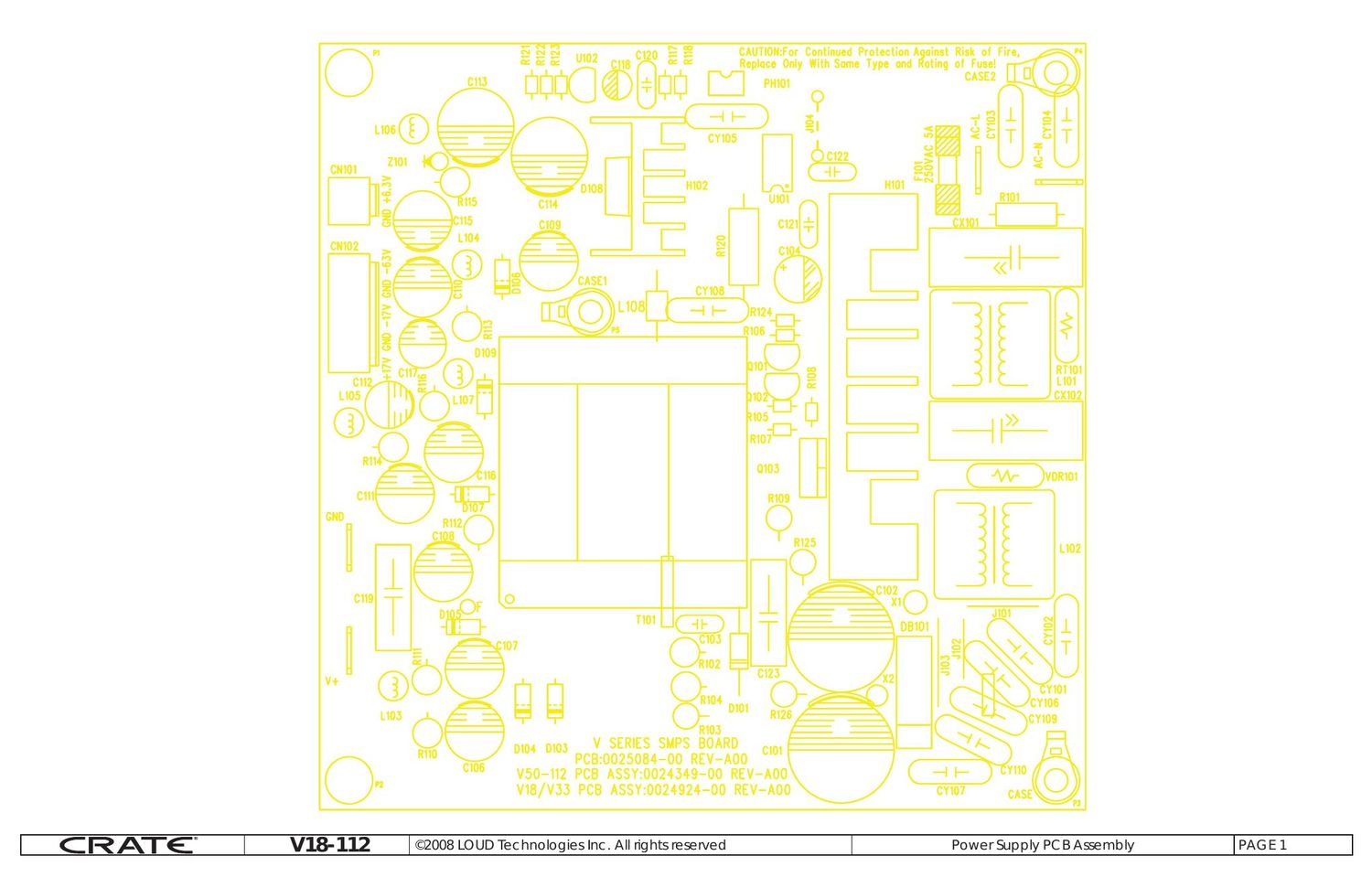 Crate V18 112 Power Supply Schematic