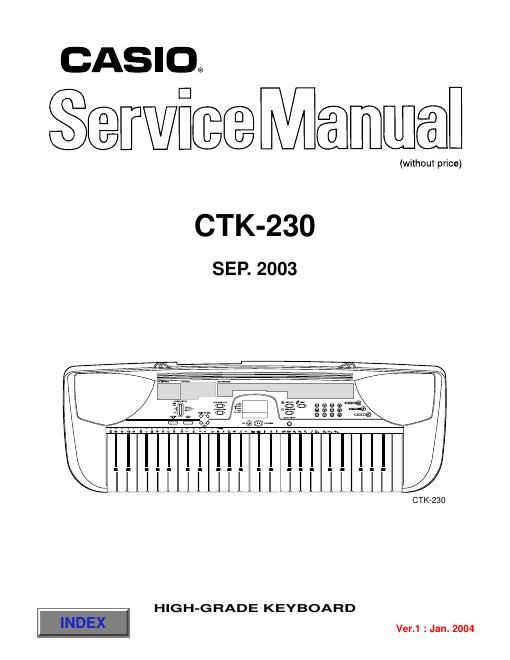 casio cps 230 service manual