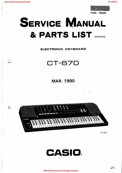 casio ct 670 service manual