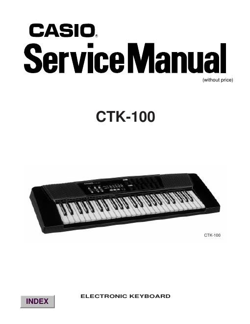 casio ctk 100 service manual