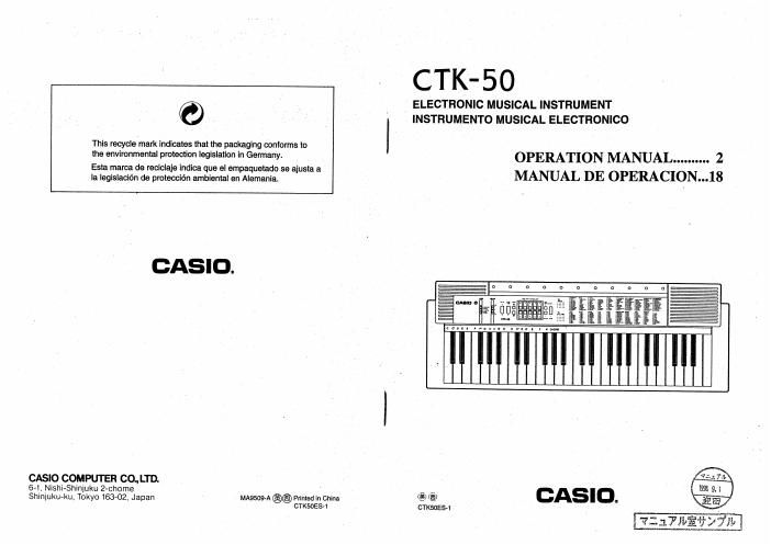 casio ctk 50 operation manual