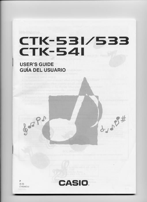 casio ctk 531 533 541 user guide