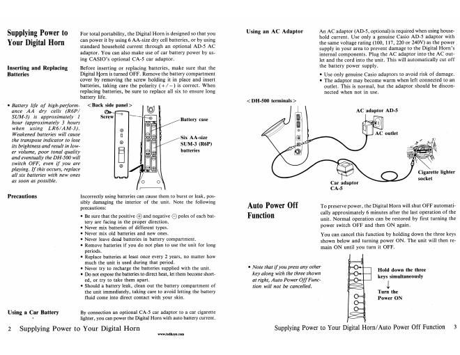 casio dh 500 owners manual