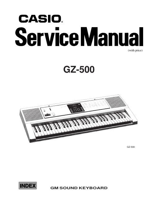 casio gz 500 service manual