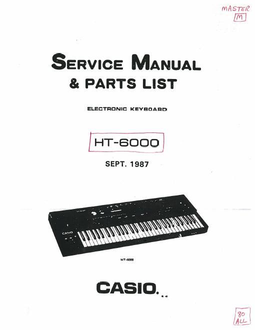 casio ht 6000 service manual