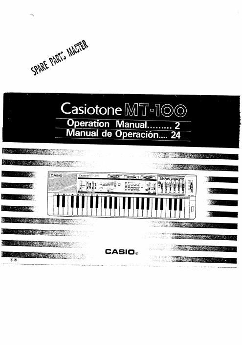 casio mt 100 owner manual