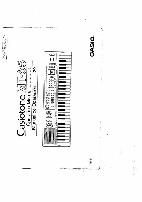 casio mt 65 owner manual