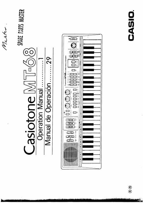 casio mt 68 user manual