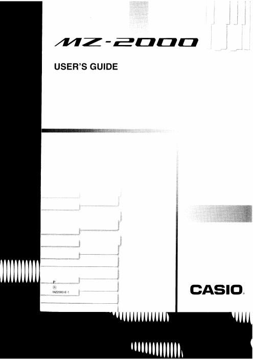 casio mz 2000 user manual