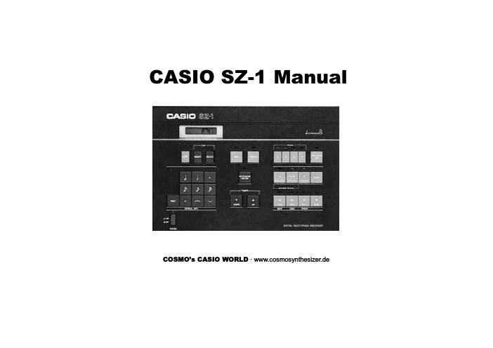 casio sz 1 owners manual