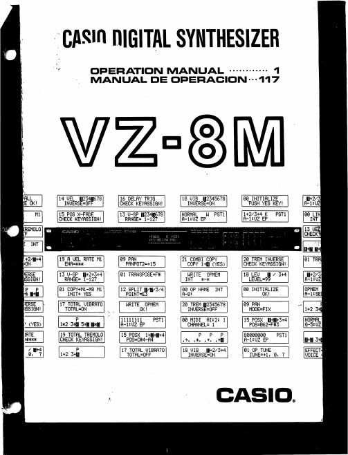 casio vz 8m owners manual