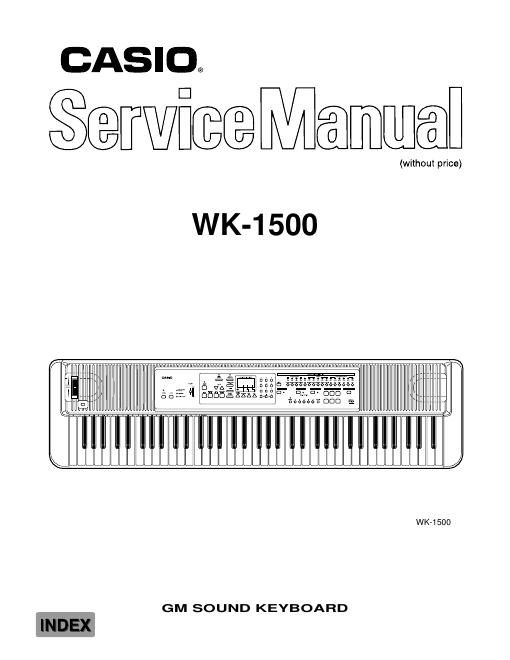 casio wk 1500 service manual