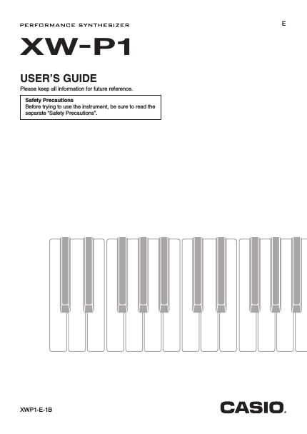 casio xw p1 manual