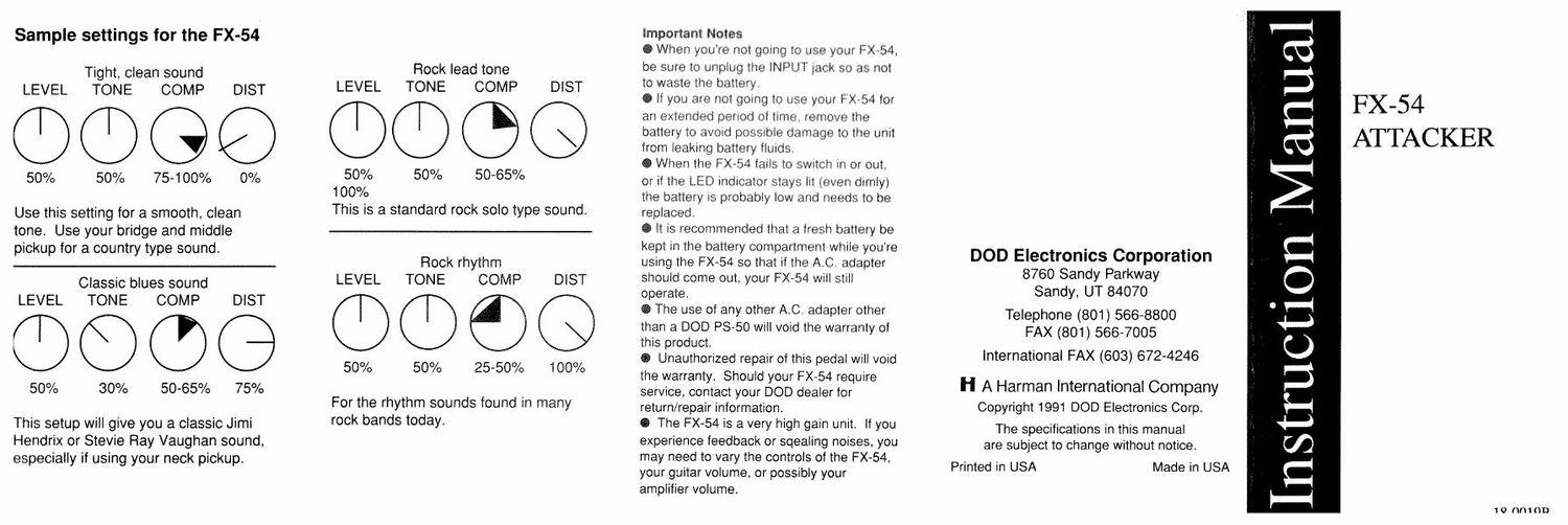 dod fx 54 owner manual