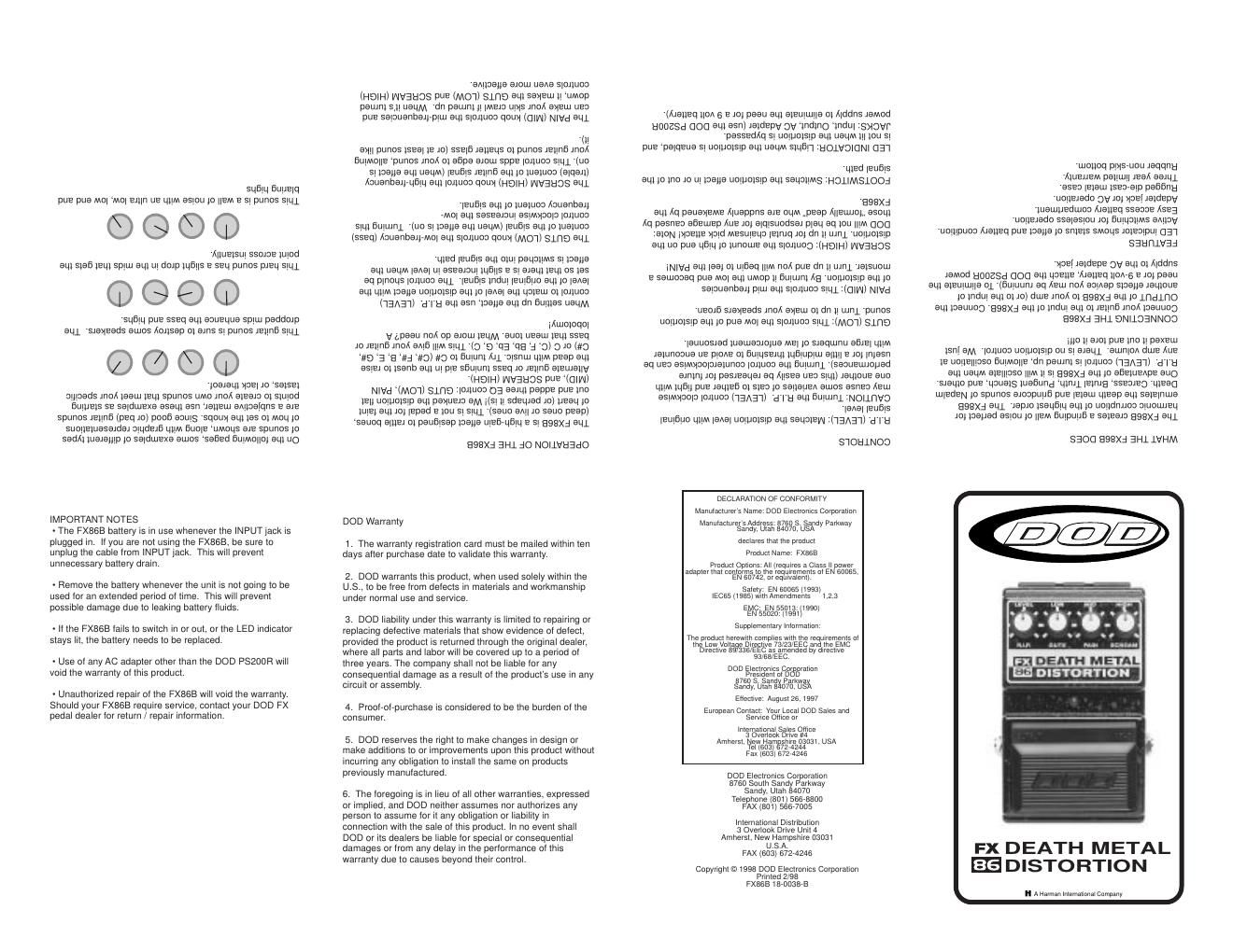 dod fx 86 manual instruction