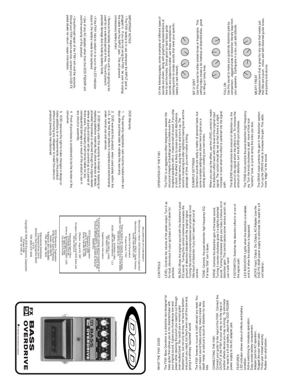 dod fx 91 owner manual