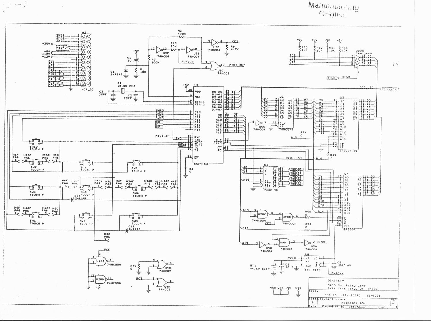 digitech pmc 10 schematic