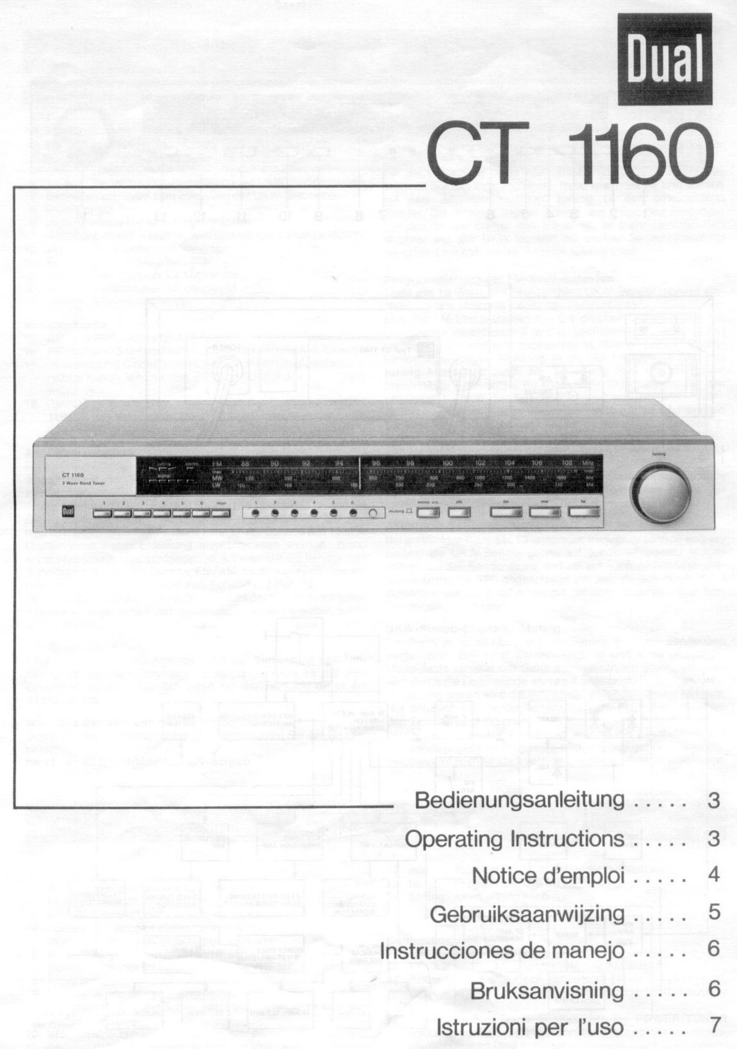 Dual CT 1160 Owners Manual