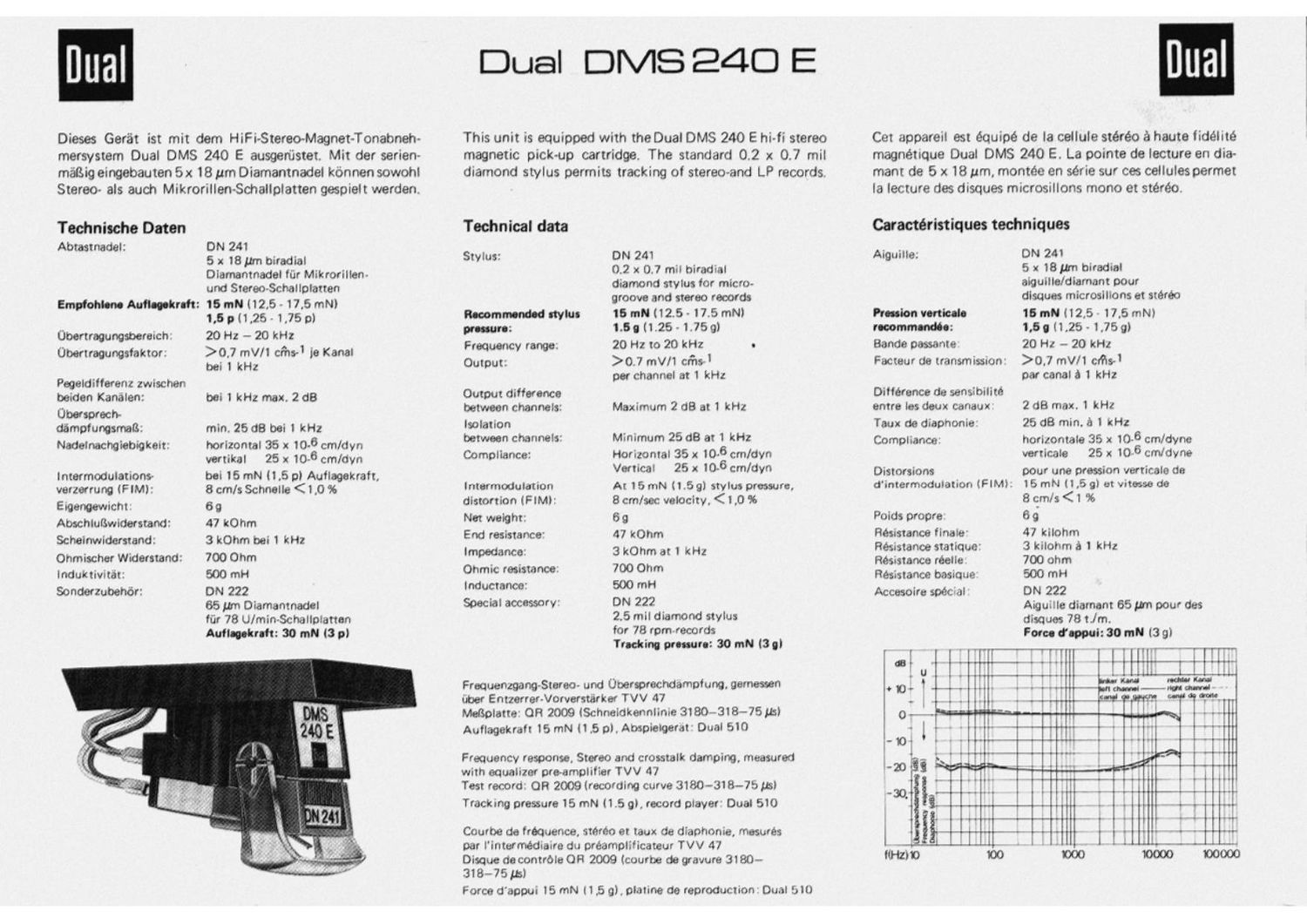 Dual DMS 240E Owners Manual