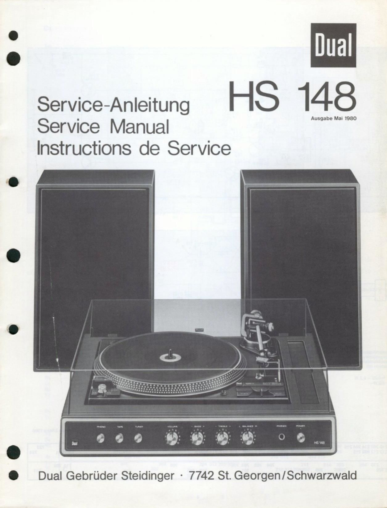 Dual HS 148 Service Manual