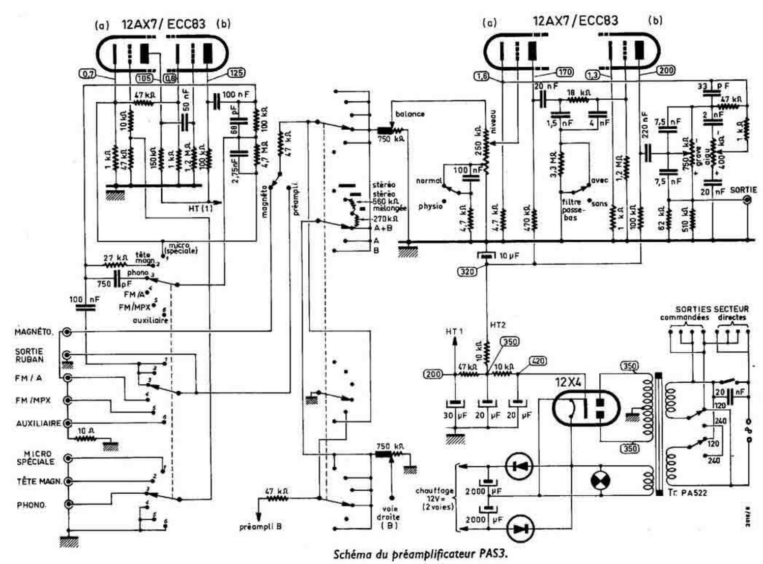 Free download Dynaco PAS 3 Schematic