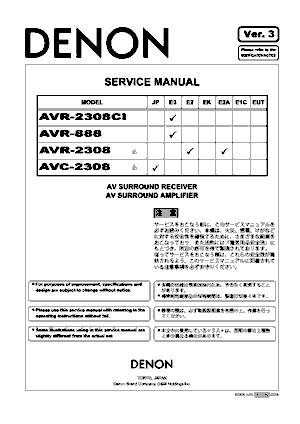 Audio Service Manuals - d / denon / denon-avr