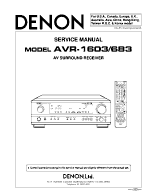 Audio Service Manuals - d / denon / denon-avr