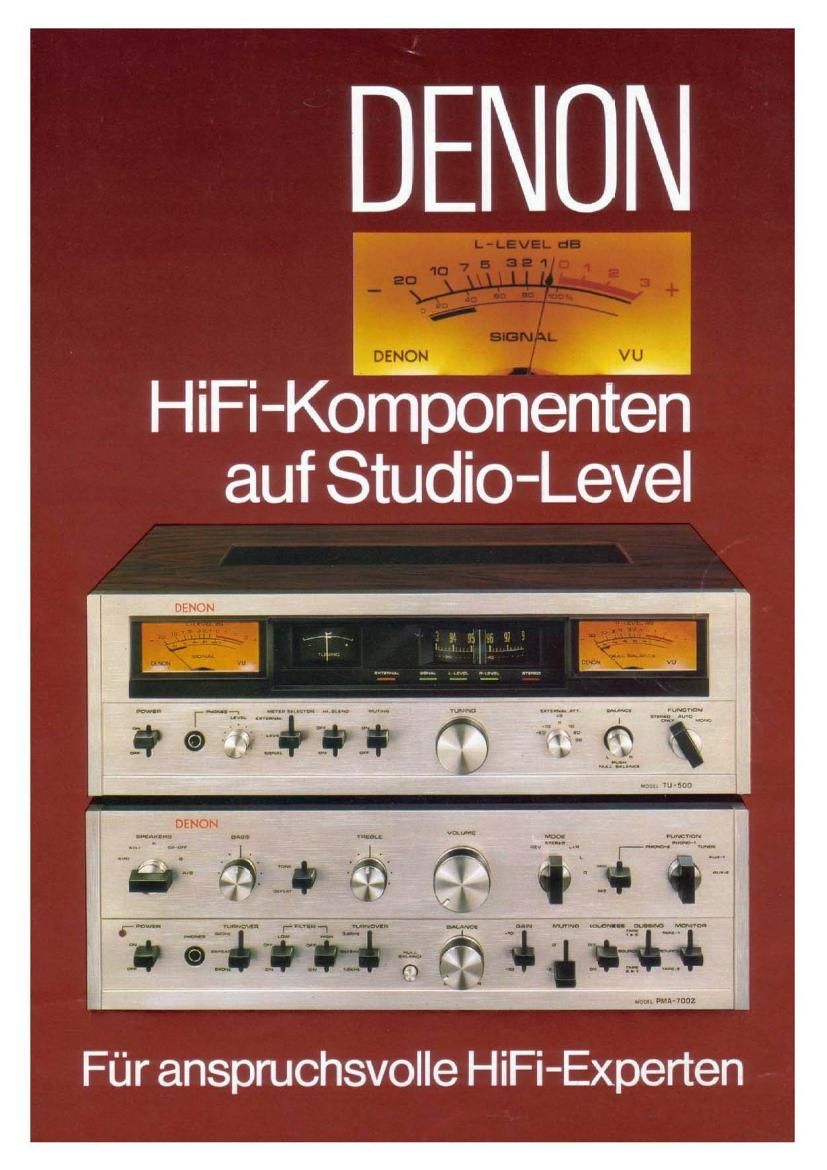 Denon Hifi Components 75 Catalog