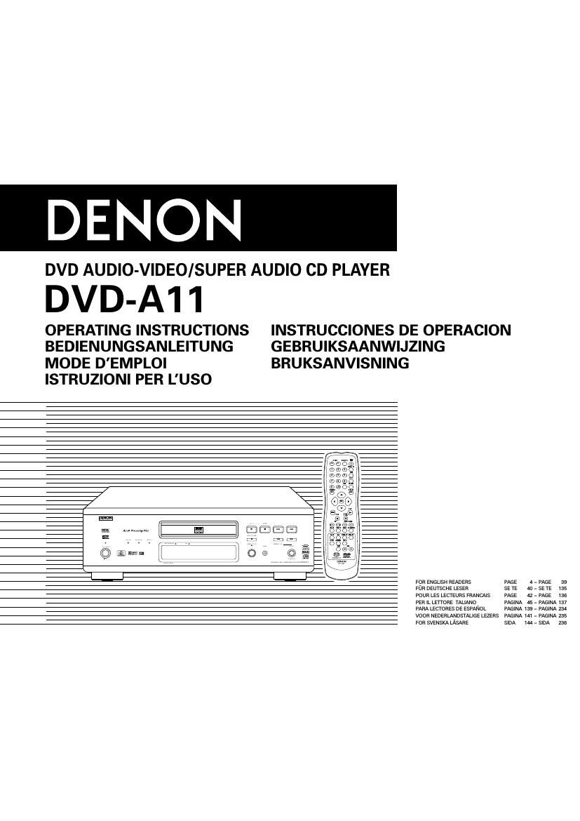 Free Download Denon Dvd A11 Owners Manual