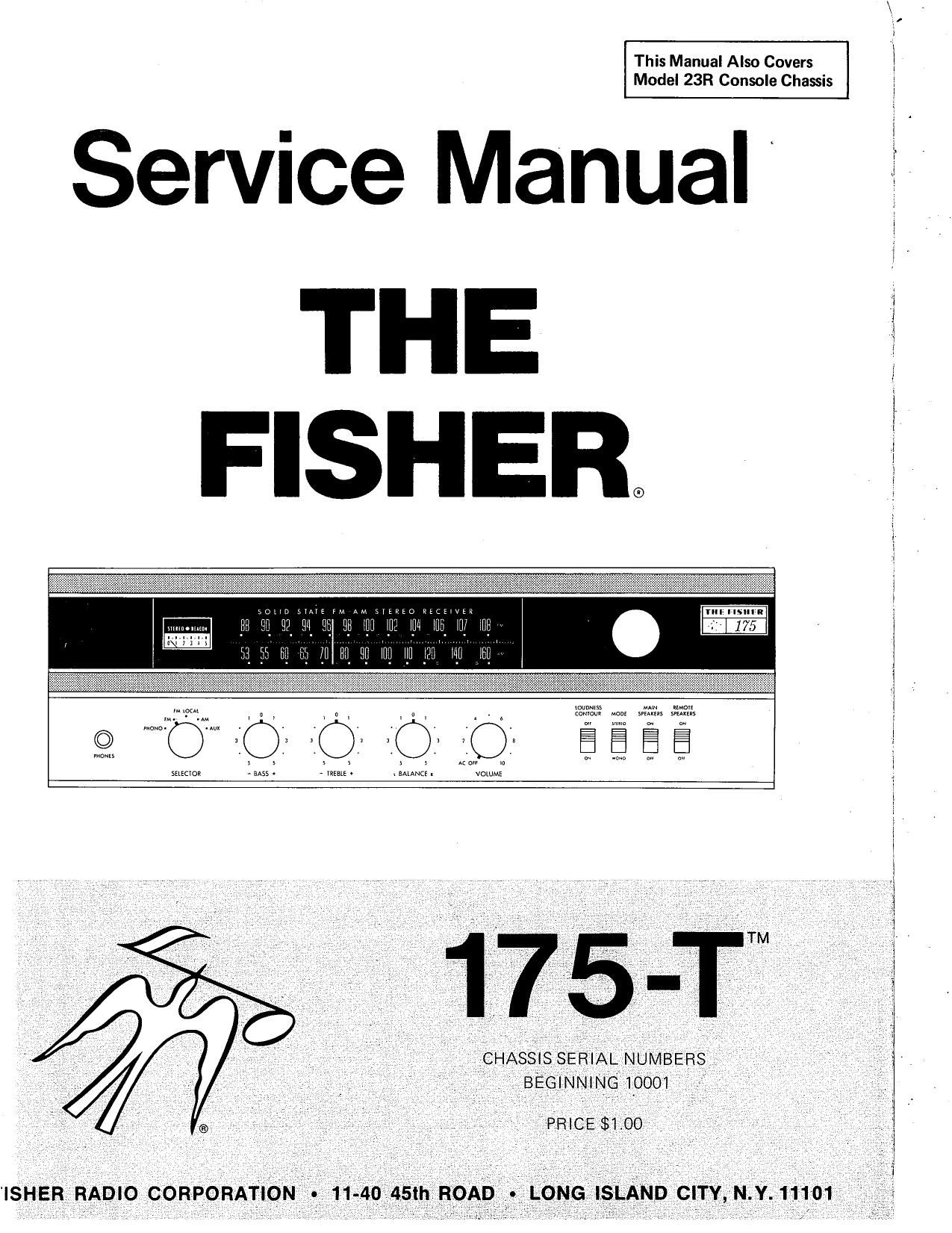 Fisher 175 T 23 R Service Manual