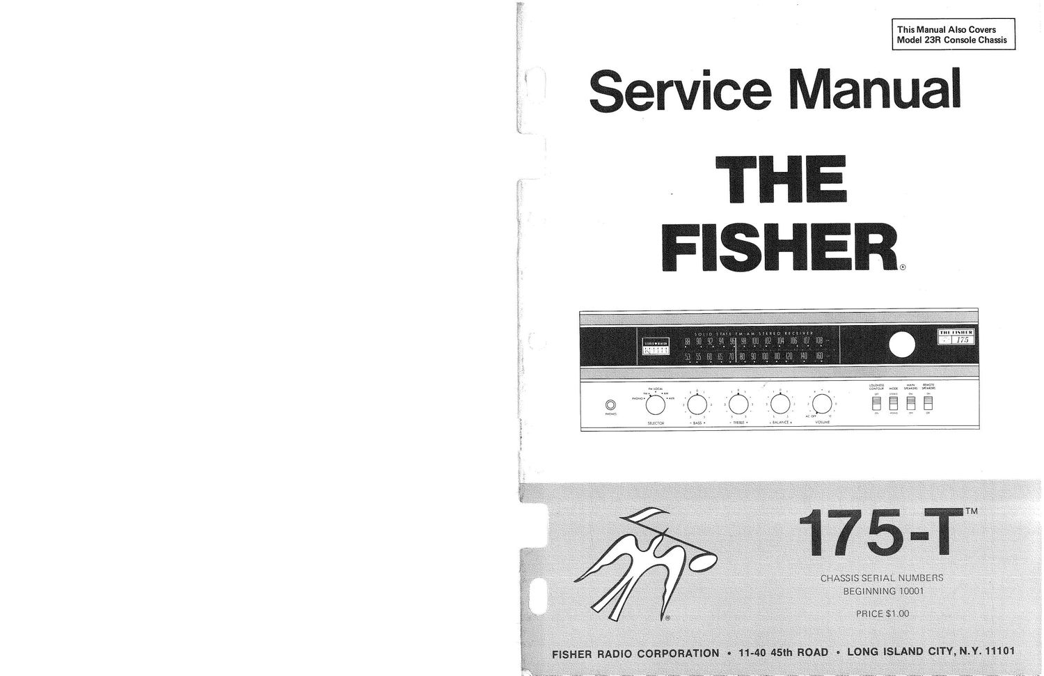 Fisher 175 T Service Manual