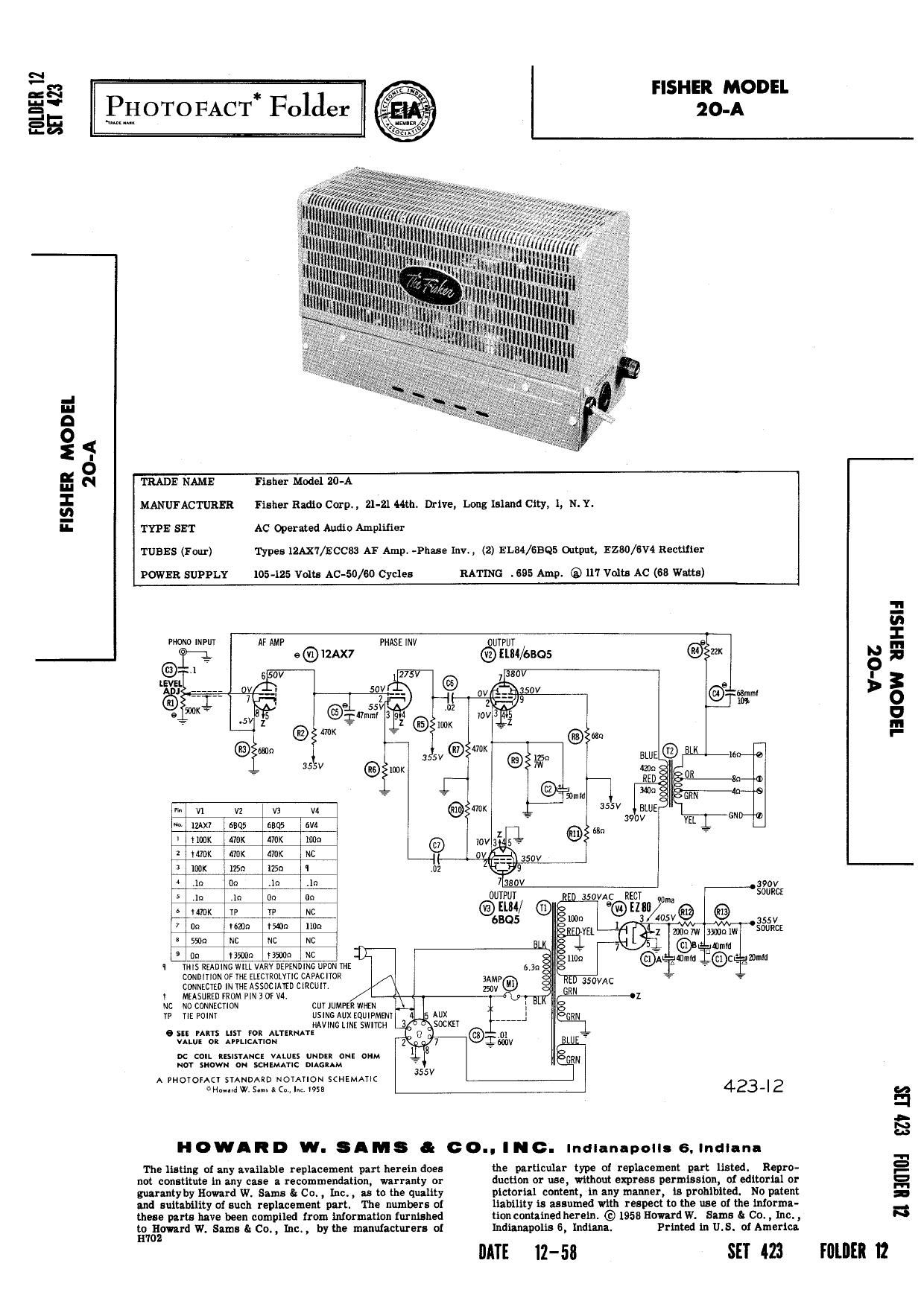 Fisher 20 A Service Manual