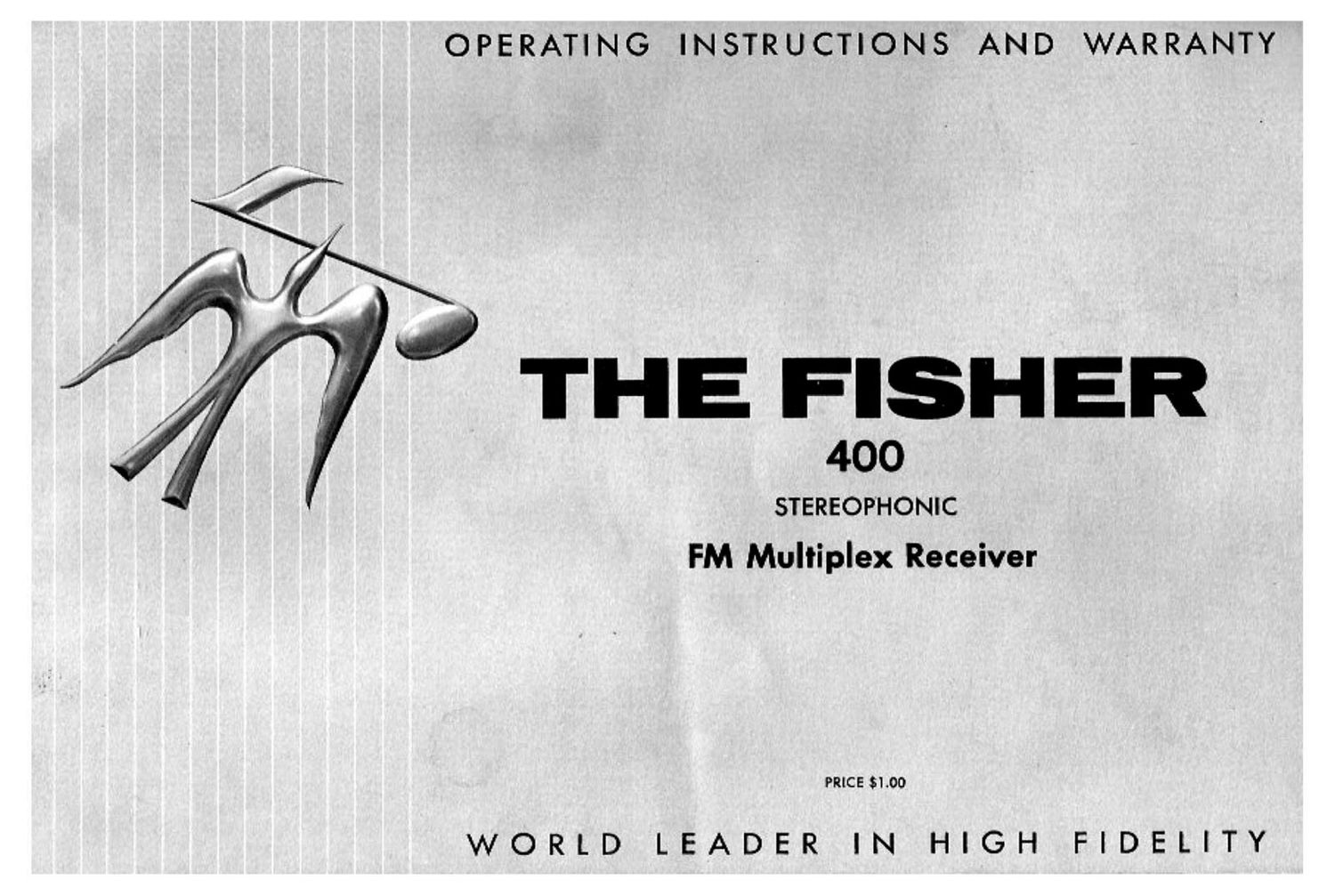 Fisher 400 Owners Manual